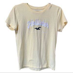 Hollister California Women's Soft Yellow Classic Tee